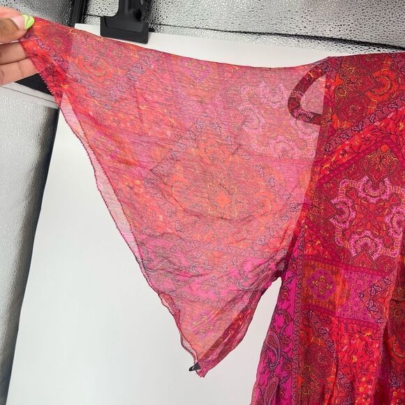 Revolve x House of Harlow Gashi Mini Dress | Red Pink Multi | NWT | Medium - Picture 9 of 17